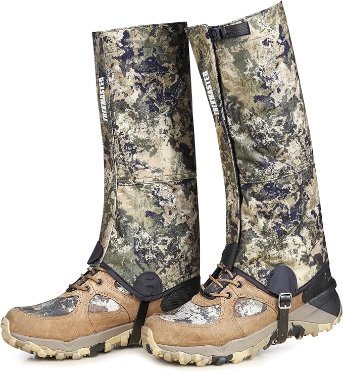 TREKMASTER Hunting Gaiters Leg Gaiters, Ultra Waterproof Leg Gaiters, Adjustable Snow Boot Gaiters for Hiking, Hunting, and More