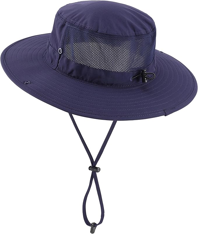 Connectyle Men's Sun Hat UPF 50+ Wide Brim Bucket Hats for Fishing Hiking Gardening Adjustable Boonie Hat Outdoor Safari Hats