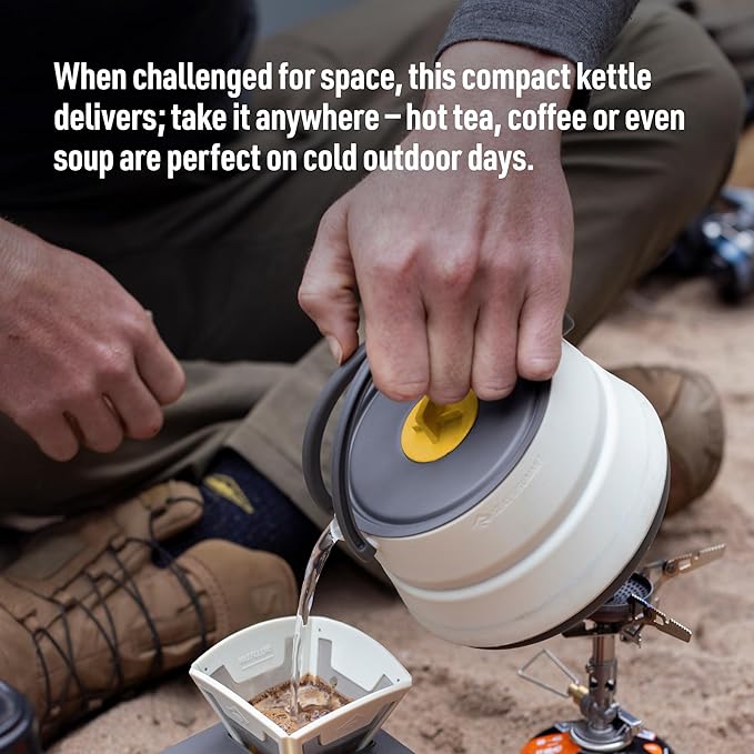 Sea to Summit Frontier Ultralight Collapsible Camping Kettle, 1.1 Liter