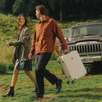 LEVEL8 Carry on Suitcase for Women Men, Carry-on Luggage Airline Approved, Travel Bag with Spinner Wheels, Lightweight Luminous Textured Hard Shell, Tsa Lock, 20 Inch, Cream White