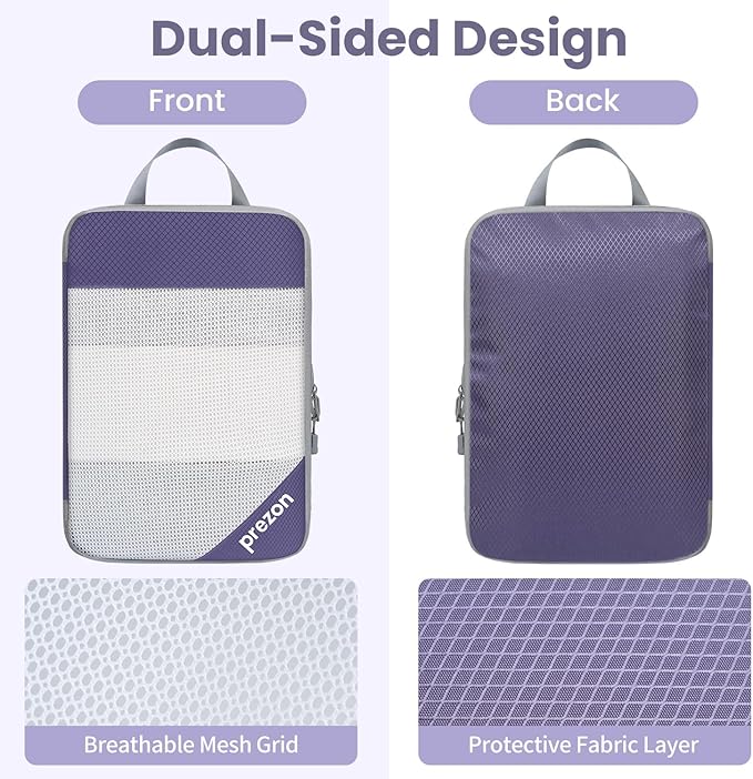 8 Set/6 Set/4 Set Compression Packing Cubes for Travel, Lightweight Vacation Travel Essentials, Travel Accessories for Suitcase Organizer Bags Set, Durable Luggage Organizer