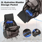 MoKo Hiking Backpack, 40L Large Capacity Camping Backpack with Multiple Pockets, Tear-resistant Travel Daypack for Men Women, Packable and Lightweight Hiking Daypack for Travel Camping Outdoor, Hummus