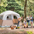 UNP Tents 6 Person Waterproof Windproof Easy Setup,Double Layer Family Camping Tent with 1 Mesh Door & 5 Large Mesh Windows -10'X9'X78in(H)
