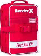 Large First Aid Kit for Car, Travel & Home - Emergency Kit for Hiking, Camping, Backpacking and Outdoors - Includes Zip Stitch Wound Closure Strips