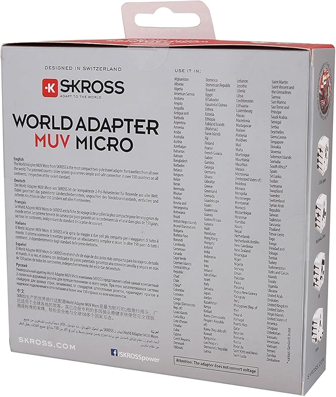 SKROSS World Travel Adapter MUV Micro