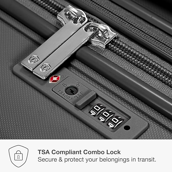 Traveler's Choice Pagosa Hardshell Expandable Luggage with Spinner Wheels, Gray, 3-Piece Set (22/26/30)