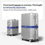 TRAVELY Luggage Straps - Particularly conspicuous & Secure - Incl. 4 Name Tags - Luggage Strap Ideal crosswise - [Set of 4]
