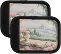 Qilmy Beautiful Flower Windows Luggage Handle Wrap 2Pack Luggage Identifiers Tag Comfort Handle Grips Cover for Stroller Suitcase Bag Airplane Travel Accessories932