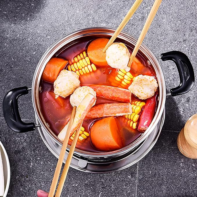 Camping Cookware Set, Portable Camping Stove With Pot Stainless Steel Alcohol Stove, No Electricity Required Adjustable Fire, for Camping Outdoor Kitchen Cooking Picnic for 1-2