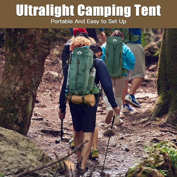 Night Cat Ultralight Tent 1 Person for Professional Backpacker Hiker 2 LBS Only Lanshan Backpacking Bivvy Ground Tent Heavy Rain Waterproof Trekking Pole Not Included