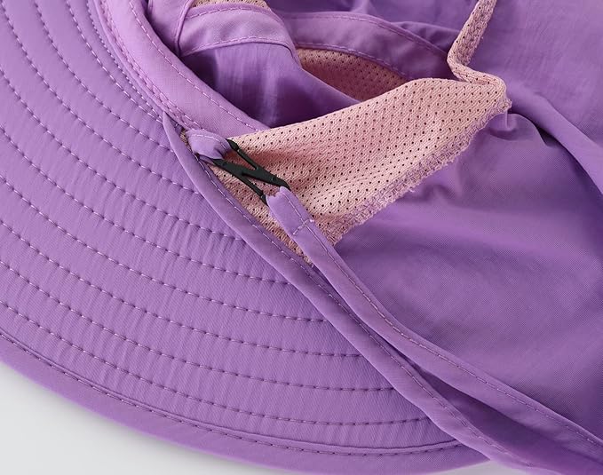 Home Prefer UPF 50+ Mens Wide Brim Fishing Hat with Neck Flap Sun Hat for Men Women Sun Protection Cap