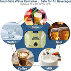 Camping Water Jug 2.1 Gallon Collapsible Water Container Portable Water Bag for Travel Outdoor Hiking BPA Free Lightweight (Beige (2.1Gal), 1)