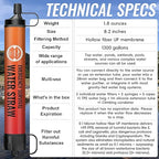 Straw Water Filter, Personal Emergency Water Filtration System, Water Purifier, Outdoor Emergency Survival Gear and Equipment for Hiking Camping Accessories Travel Fishing Preparedness (5PCS)