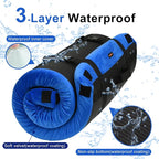 Memory Foam Camping Mattress pad, Comfortable Thick Floor Sleeping Mat for Adults with Waterproof and Non-Slip Bottom, Portable Roll Up Mattress for Sleepover Guest,Cot Mad for Car Camping