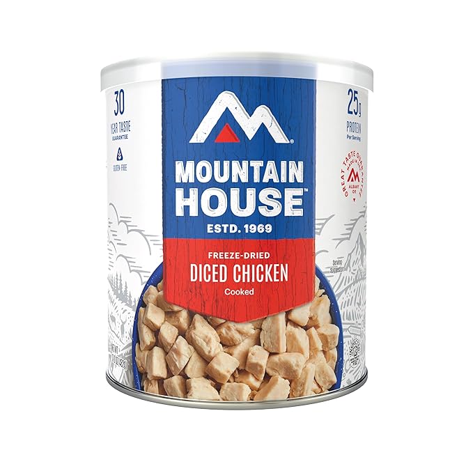 Mountain House Diced Chicken #10 Can Freeze Dried Survival & Emergency Food Gluten-Free 14 Servings
