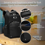 Briggs & Riley Medium Backpack for Women & Men - Laptop Backpack, For Work & Travel, Carry On Size, Lightweight & Durable, Padded Straps, Fits up to 14" Laptop - @work Collection, Black