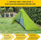 LANSHAN Ultralight Tent 3-Season Backpacking Tent for 1-Person or 2-Person Camping, Trekking, Kayaking, Climbing, Hiking