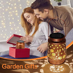 2 Pack Solar Lanterns Outdoor Waterproof Hummingbird Garden Decor Birthday Gifts for Women Mom Grandma Hanging Solar Lights Metal Solar Decoration Outside for Yard,Patio,Backyard,Porch