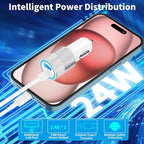[Apple MFi Certified] Phone 16 Car Charger Fast Charging, Caiinei 4.8A USB Power Cigarette Lighter USB-C Car Carplay Fast Charger + 6FT Type-C Cable for iPhone 16 Pro/16 Plus/16 Pro Max/15/15 Pro/iPad