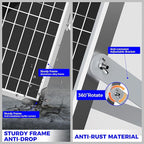 Solar Battery Trickle Charger: 10 Watt 12V Solar Panel Maintainer for Car Boat - Waterproof Monocrystalline Solar Charger with Controller for RV Marine Trailer Truck Motorcycle