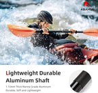 Abahub Kayak Paddle, 90.5 Inches Kayaking Oars for Boating, Canoeing with Free Paddle Leash, Aluminum Alloy Shaft Black/Blue/Green/Orange/Yellow Plastic Blades