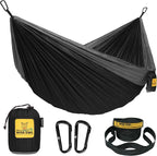 Wise Owl Outfitters Camping Hammock – 500lbs Portable Hammock with Tree Straps - Travel, Backpacking, Hiking, Outdoors Camping Gear - Single or Double