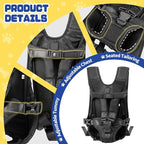 Dog Backpack Carrier, Legs Out Front Pet Carrier for Small Medium Dogs Cats up to 25lbs, Adjustable Breathable Hands-Free Puppy Carrier Backpack for Hiking, Cycling, Camping & Travel — S/M/L