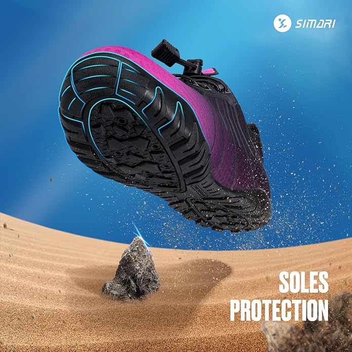 SIMARI Water Shoes for Women Men - Barefoot Quick-Dry Aqua Socks | Lightweight Swim Shoes for Surfing, Swimming, Beach Sports, Kayaking, Diving | Non-Slip Design