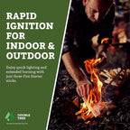 Double Tree Fire Starter Sticks - 100% Natural Cedar Wood Kindling, Quick & Easy Burning for Campfire, Camping Cooking Stove, Fire Pit, Fireplace & Grilling, lndoor & Outdoor - (X-Large 2 Cubic ft)