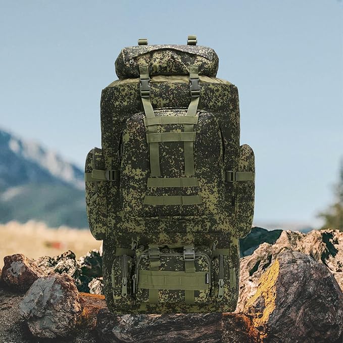 King'sGuard 100L Camping Hiking Backpack Molle Rucksack Military Camping Backpacking Daypack