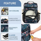 Kalesi Cooler Backpack 36 Cans Lightweight Insulated Backpack Cooler Leak-Proof Travel Camping Lunch Backpack Outdoor Cutlery Backpack for Men and Women