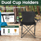 2 Pack Camping Chairs -Lightweight and Supportive Chairs for Adult and Lightweight Individuals - Compact, Durable, and Portable - Ideal for Camping, Hiking, Beach, and Picnics -Carry Bag