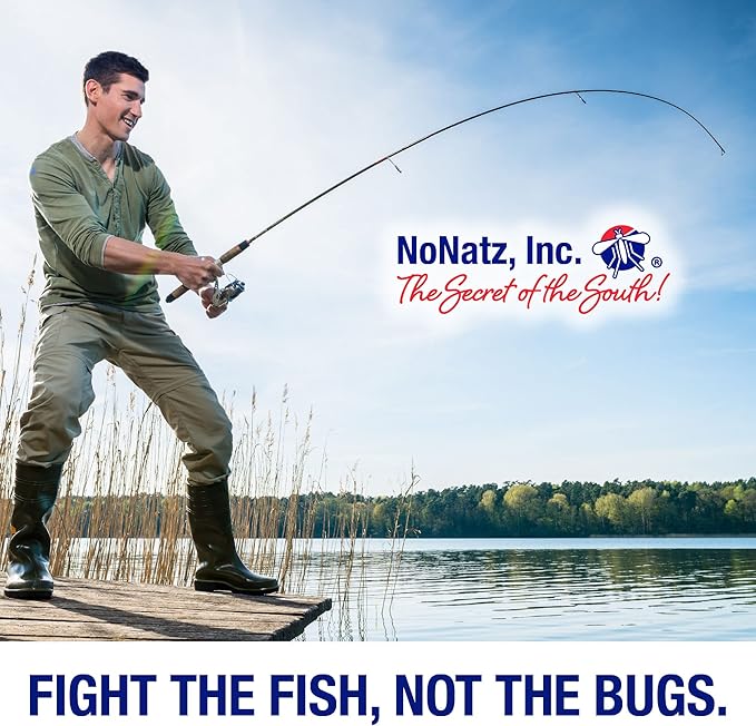 No Natz Botanical Bug Repellant, Effective for Gnat, Mosquito, and Biting Flies, Hand-Crafted and DEET-Free, Non-Greasy Formula, Made in The USA, 8 Ounce Spray Bottle