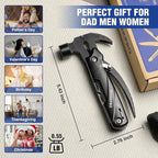 WORKPRO Multitool-12 in 1 Camping Tools with Mini Hammer-EDC Gear Multi Tools Hammer with Safety Lock and Pouch-Mini Multitools Gifts for Men and Women