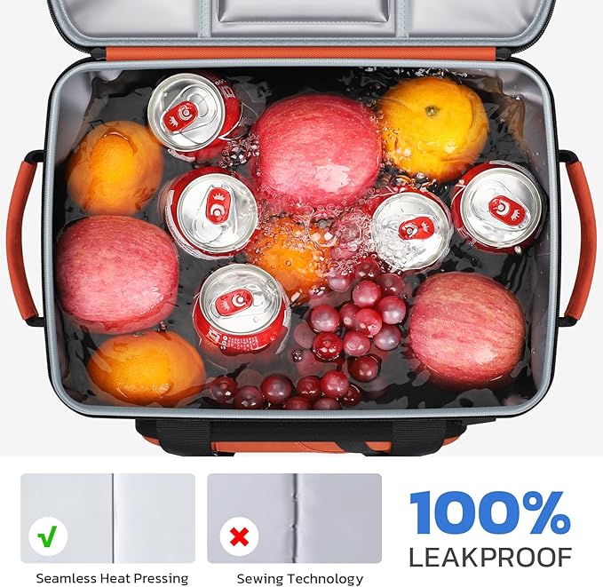 Maelstrom Cooler Bag, 30 Cans Beach Cooler, Large Leakproof Insulated Soft Cooler with Bottle Opener, Ice Chest, Portable Collapsible Cooler for Travel, Camping, Shopping