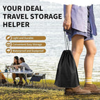 Shoe Bags for Travel, 15.7" x 11.8" Travel Shoe Bags for Packing, Large Waterproof Portable Drawstring Travel Shoe Storage Bag Travel Essentials Women for and Men (Black)