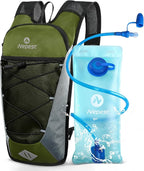 Nepest Hydration Backpack with 2L Water Bladder for Cycling, Water Backpack for Hiking Running, Lightweight Hydration Pack, Grey