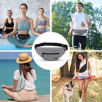 MAXTOP Large Crossbody Fanny Pack with 4-Zipper Pockets,Gifts for Enjoy Sports Festival Workout Traveling Running Casual Hands-Free Wallets Waist Pack Phone Bag Carrying All Phones