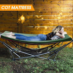 CYMULA Camping Cot Mattress 2in Memory Foam Sleeping Pad,Soft Warm Non-Slip Camping Mattress Topper with Retaining for Adults,Portable Roll up Pad for Travel(75 x30)（only Mattress）