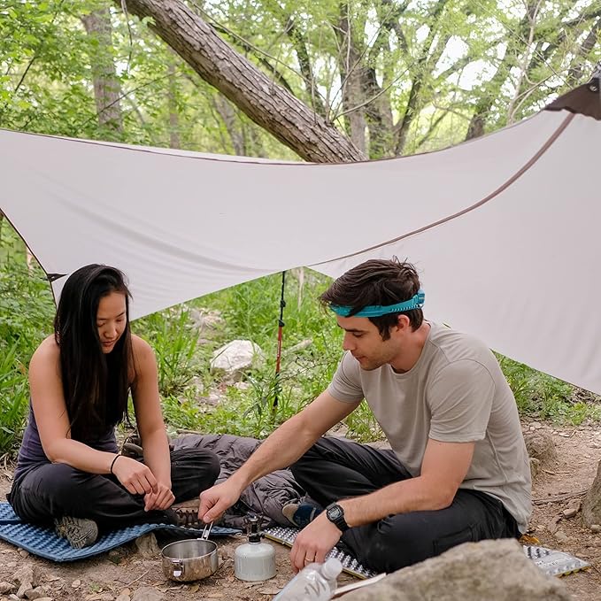 KAMMOK Kuhli Pro | Versatile Weather Shelter, (Waterproof, Durable, Portable, Camping Tarp, Hammock Tarp, Rain Cover), Granite Gray