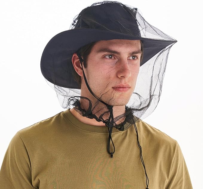 Coghlan's Compact Mosquito Head Net – Lightweight Mesh Insect Protection for Camping, Hiking, and Outdoor Activity, Fits Over Hats for Comfortable Bug Defense in Any Environment