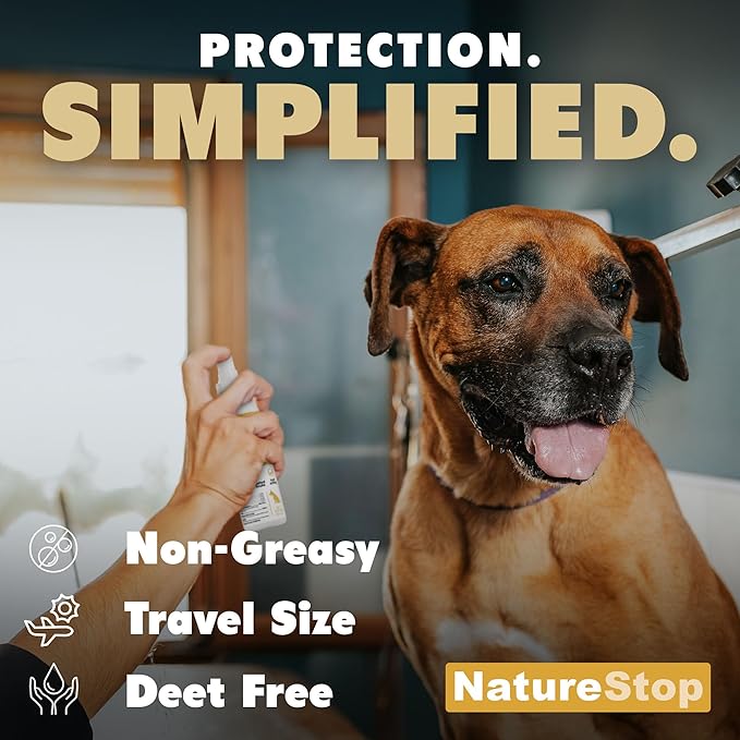 Mosquito Repellent Spray for Dogs, DEET-Free Travel-Size Bug Spray for Outdoor Protection, 3 oz