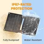 10W Solar Panels Portable (5V 2A Max),Foldable Solar Charger with USB-A Port for Cell Phone,Ipad,Power Bank, Ip67 Waterproof Monocrystalline Silicon Solar Panels for Camping Outdoor Backpacking