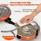 Cofiyard 20,000 BTUs 2 Burner Propane Camping Stove, Portable Folding Camp Stove with Adjustable Burners, Regulator and Carrying Bag, Dual Gas Stoves Easy Carrying Handle for Tailgating, Camping, BBQ
