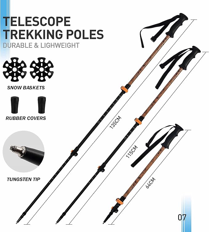 G2 21/25/30 Inches Light Weight Snowshoes for Women Men Youth, Set with Trekking Poles, Tote Bag, Gaiters,Special Fast Ratchet Binding, Orang/Blue/Red Available