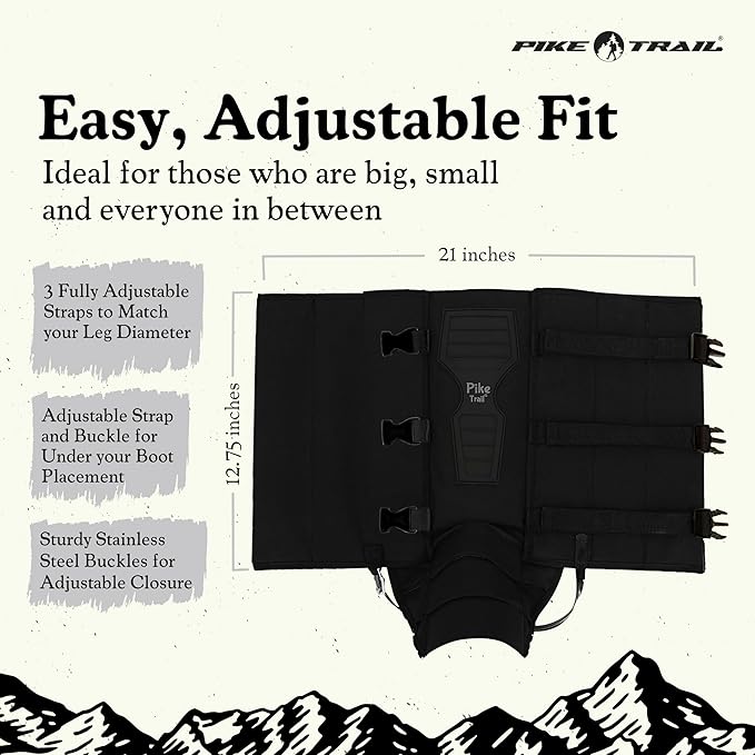 Pike Trail Snake Leg Gaiters: Protection for Hikers and Hunters - Waterproof, Bite Protective, Durable, Anti-Snake, Leg Gear