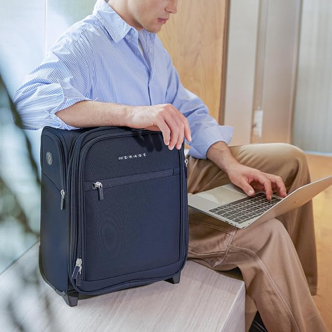 Verage Carry On Underseat Luggage with 2 Wheels & USB Port, 16 Inch Wheeled Spinner Bag Carry-on Luggages for Airlines, Lightweight Suitcase Men Women, Pilots and Crew