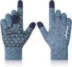 Achiou Winter Gloves, Glove for Men Women, Upgraded Touch Screen Texting Warm Running with Thermal Soft Knit Lining