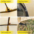 6x6 FT Pop Up Screen House Tent - Instant Screened Gazebo Canopy with Mosquito Net, Portable Backyard Tent for 4-6 People, Easy Setup Patio Shelter for Camping, BBQ, Sports & Outdoor