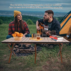 Camping Table High Load Bearing Metal Folding Portable Picnic Table for Outdoor BBQ Beach